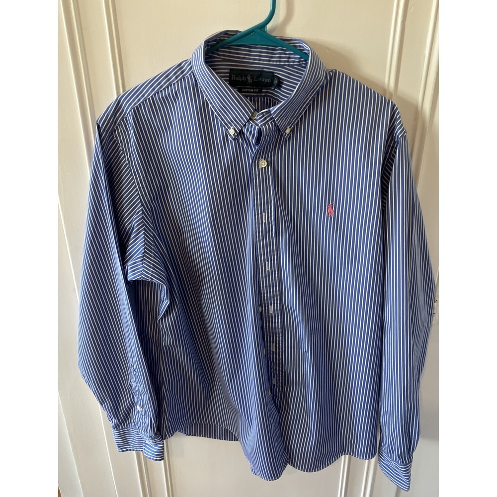Ralph Lauren Striped Custom Fit Men's Shirt XL